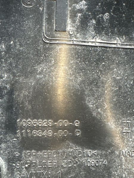 1096829-00-G Кронштейн кріплення переднього номерного знаку Tesla Model 3 фото