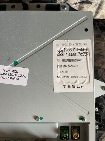 1098010-99-H Головний блок керування (великий сенсорний екран MCU) TEGRA у зборі Tesla Model S, SR, X фото