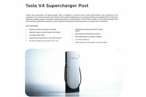 Розкрито додаткові характеристики про Superchargers Tesla V4 фото
